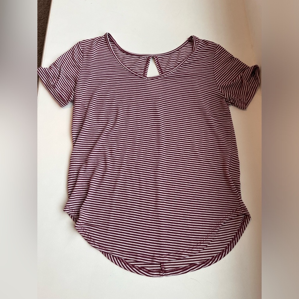 Red and White Blouse